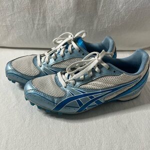Asics Track‎ Spikes Youth Size 7 Blue and White
